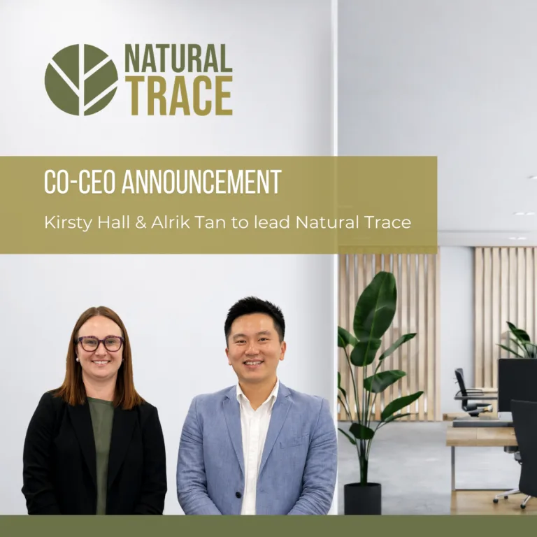 Natural Trace Co-CEO Announcement Kirsty Hall and Alrik Tan